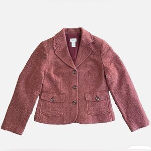 Vintage LL Bean Wool/Silk Blend 3 Button Jacket